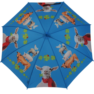 Doppler Kinder-Regenschirm-Schirm Stockschirm Automatik bedruckt Clownfisch 