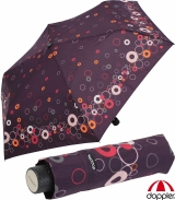 Doppler Mini Taschenschirm Havanna sturmfest leicht -...