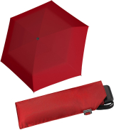 Doppler Mini Slim Damen Taschenschirm - extrem flach - uni rot