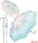 Esprit Damen Stockschirm Long Automatik bedruckt - Butterfly kiss aqua