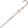 Esprit Damen Stockschirm Long Automatik bedruckt - Butterfly kiss aqua grau-aqua