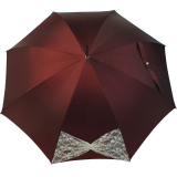 Hochzeits-Regenschirm Wedding Elegance - Mesh mit Perlenbesatz - bordeaux