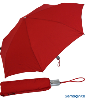 Samsonite Taschenschirm Auf-Zu Automatik Alu Drop 3 rot