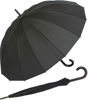 Doppler Herren Regenschirm LONDON 16tlg. schwarz
