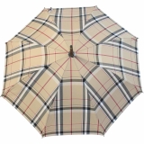 Doppler Manufaktur Regenschirm Kastanie - Karo beige