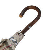 Doppler Manufaktur Regenschirm Kastanie - Karo beige