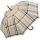 Doppler Manufaktur Regenschirm Kastanie - Karo beige