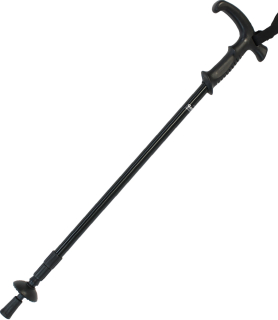 Gastrock Gehstock Teleskopstock mit Stoßdämpfer Vario-Combi-Antishock, schwarz