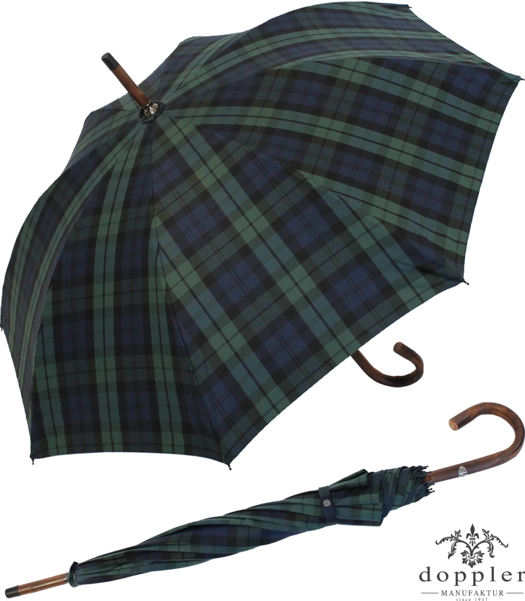 Stützschirm Doppler grün, 219,00 € Karo Regenschirm blau Manufaktur Kastanie