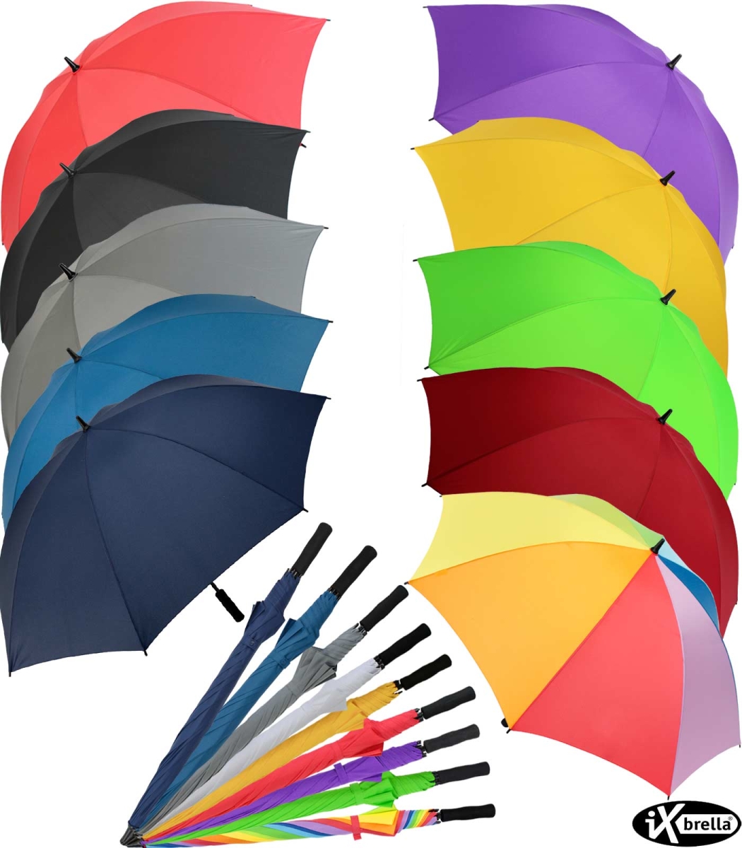 Regenschirm XXL Regenschutz Familienschirm Schirm 130 cm Riesenschirm Softgriff 