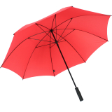 iX-brella Full-Fiber Golfschirm XXL 130cm leicht sturmfest mit Softgriff rot