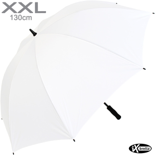iX-brella Full-Fiber Brautschirm XXL 130 cm sturmfest leicht mit Softgriff weiß