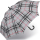 Golfschirm XXL Herren mit Automatik groß leicht stabil - checks light grey