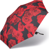 Ultra Mini Taschenschirm Damen Petito klein leicht windfest - red rose