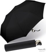 Taschenschirm Damen Auf-Zu Automatik Easymatic leicht stabil windfest - black