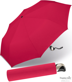 Taschenschirm Damen Auf-Zu Automatik Easymatic leicht stabil windfest - red