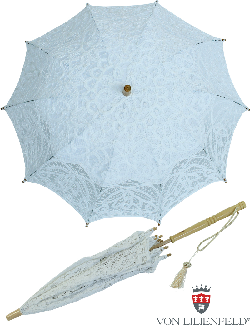 Spitze Sonnenschirm Hochzeit Stockschirm Brautschirm Spitzenschirm Lace Bridal 