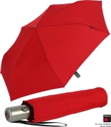 Knirps Regenschirm Slim Duomatic - klein und leicht mit Auf-Zu Automatik - red