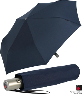 Knirps Regenschirm Slim Duomatic - klein und leicht mit Auf-Zu Automatik - navy