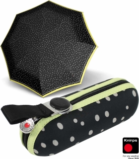 Knirps Regenschirm Taschenschirm Super Mini X1 Flakes - black