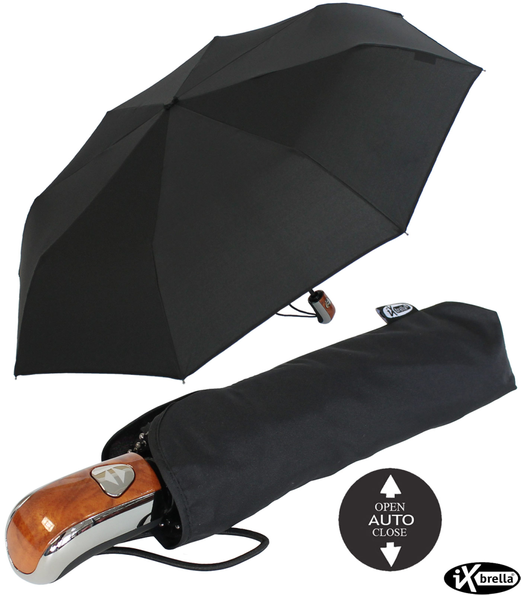 iX-brella first class Black Edition edler stabiler Taschenschirm