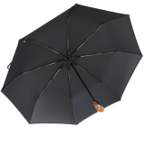 iX-brella first class "Black Edition" edler stabiler Taschenschirm mit Auf-Zu-Automatik - groß-stabil-sturmfest - schwarz