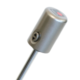 Knirps Regenschirm Slim Duomatic - klein und leicht mit Auf-Zu Automatik - Dot Art red