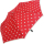 Knirps Regenschirm Slim Duomatic - klein und leicht mit Auf-Zu Automatik - Dot Art red