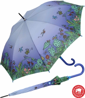 Stockschirm Automatik Kukuxumusu - Wiesentreiben - blau