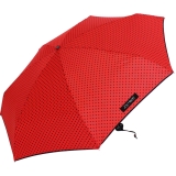 Mini Taschenschirm Damen Joy Heart klein leicht Punkte dots - red - black dots
