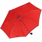 Mini Taschenschirm Damen Joy Heart klein leicht Punkte dots - red - black dots