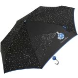 Mini Taschenschirm Damen Joy Heart klein leicht Parfum - schwarz-blau