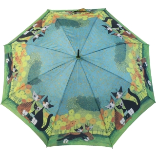 VON LILIENFELD Regenschirm Taschenschirm Automatik Damen Kunst Motiv Katze Rosina Wachtmeister All Together