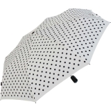 Knirps Regenschirm Taschenschirm Large Duomatic Polka Dots - white-black