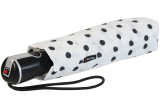 Knirps Regenschirm Taschenschirm Large Duomatic Polka Dots - white-black