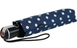 Knirps Regenschirm Taschenschirm Large Duomatic Polka Dots - navy-white