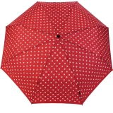 Knirps Regenschirm Taschenschirm Large Duomatic Polka Dots - red-white