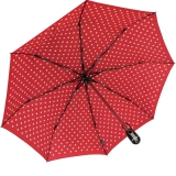 Knirps Regenschirm Taschenschirm Large Duomatic Polka Dots - red-white