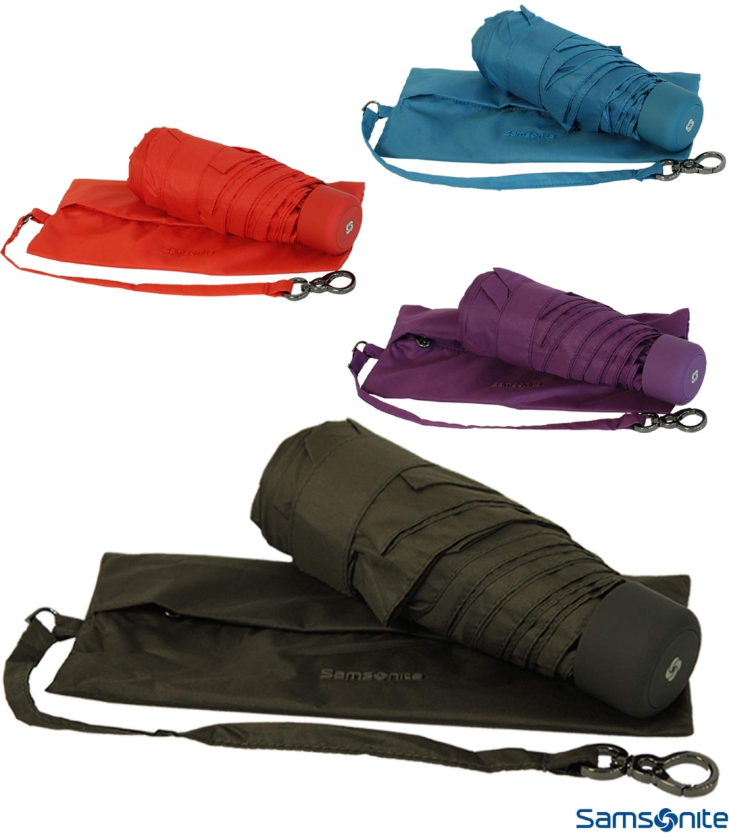 Samsonite Regenschirm Super Mini Taschenschirm mit Tasche Minipli Col 25 99