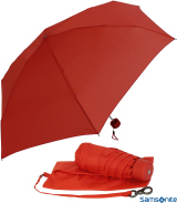 Samsonite Regenschirm Super Mini Taschenschirm mit Tasche Minipli Colori - rot