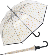 Emoticon Regenschirm durchsichtig transparent mit...