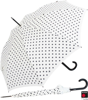 Knirps Stockschirm Damen Automatik polka dots - white-black