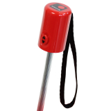 Knirps Mini Taschenschirm Slim Duomatic im Neopren-Case gepunktet - Polka Dots rot