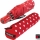 Knirps Mini Taschenschirm Slim Duomatic im Neopren-Case gepunktet - Polka Dots rot