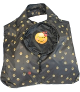 Emoticon Shopper-Bag - Faltshopper - wiederverwendbare Einkaufstasche lustig bedruckt - hearts