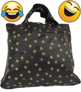 Emoticon Shopper-Bag - Faltshopper - wiederverwendbare Einkaufstasche lustig bedruckt - tears