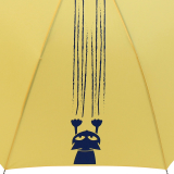 Stockschirm für Damen und Herren mit Automatik - bedruckt "Katzen und Krallen" - gelb