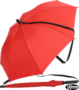 iX-brella Umhängeschirm Hands-Free - der Automatik-Regenschirm mit Gurt - rot