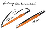 iX-brella Umhängeschirm Hands-Free - der Automatik-Regenschirm mit Gurt - orange
