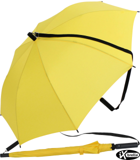 iX-brella Umhängeschirm Hands-Free - der Automatik-Regenschirm mit Gurt - gelb
